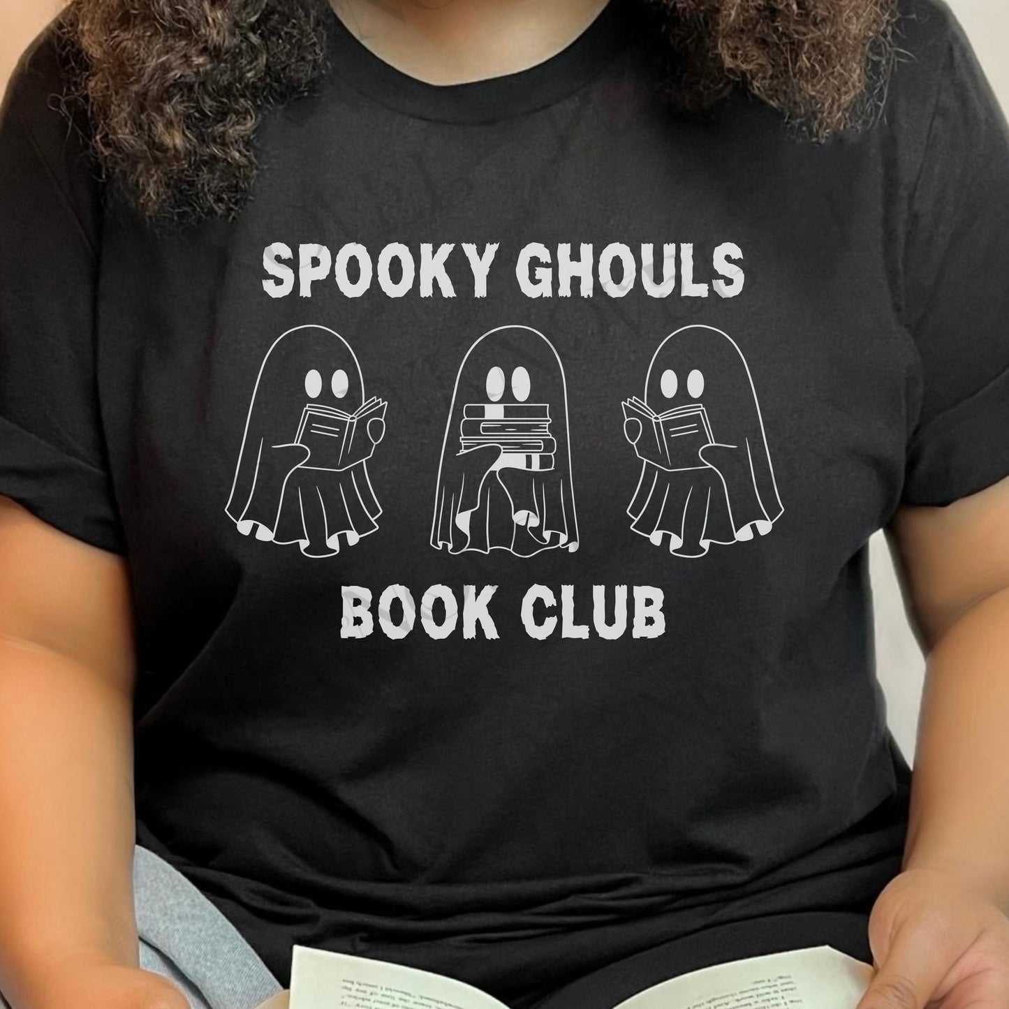 Cute Bookish Ghosts Halloween T-Shirt
