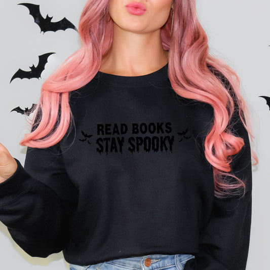 Read Books, Stay Spooky Halloween Crewneck Sweatshirt