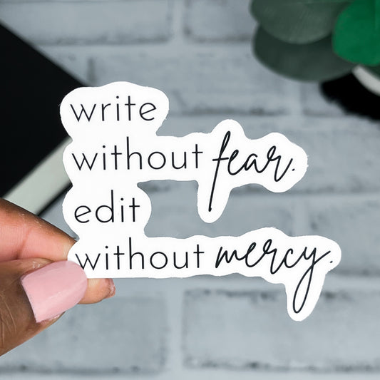 Write Without Fear Script Sticker